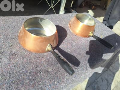 مقلاية عدد٢ نحاس احمر شغل الماني قديم