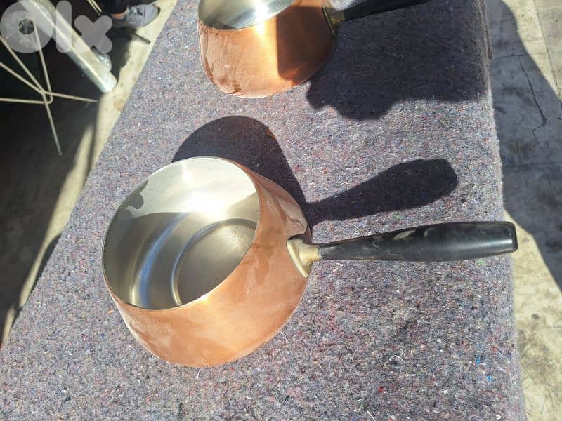 مقلاية عدد٢ نحاس احمر شغل الماني قديم 2