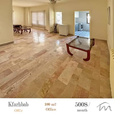 Kfarehbab | Decorated 100m² Office | 2 Balconies | 3 Rooms | Parkings
