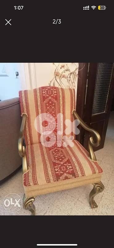 صالون خشب زين- مع طاولة زجاج كبيرة 2