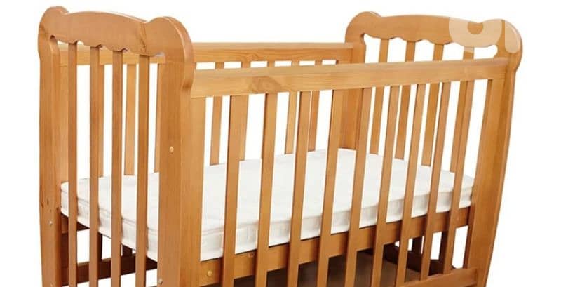 kids wooden crib bed سرير اطفال خشبي 2
