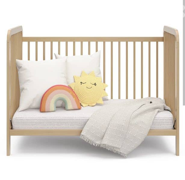 kids wooden crib bed سرير اطفال خشبي 4