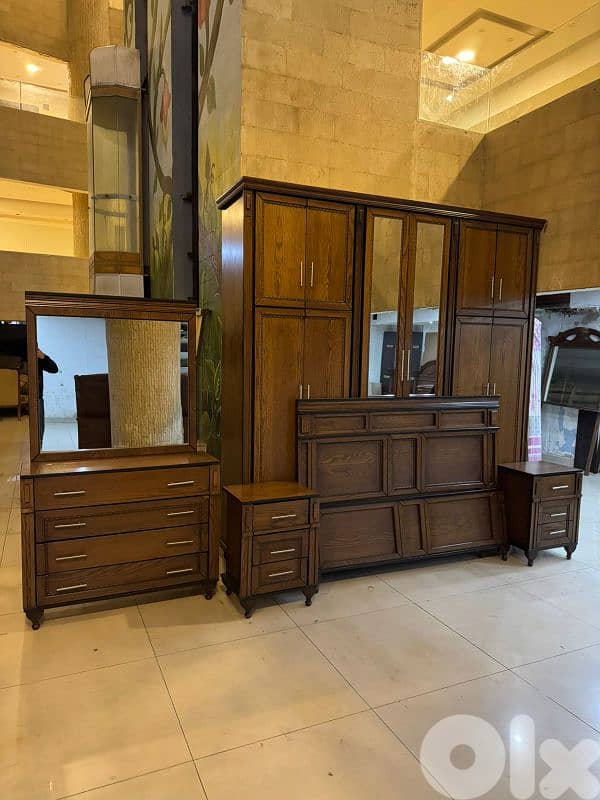 اوضة نوم طابقين شغل توصاية خشب زان ولاتي ملبسة قشرة سنديان 7