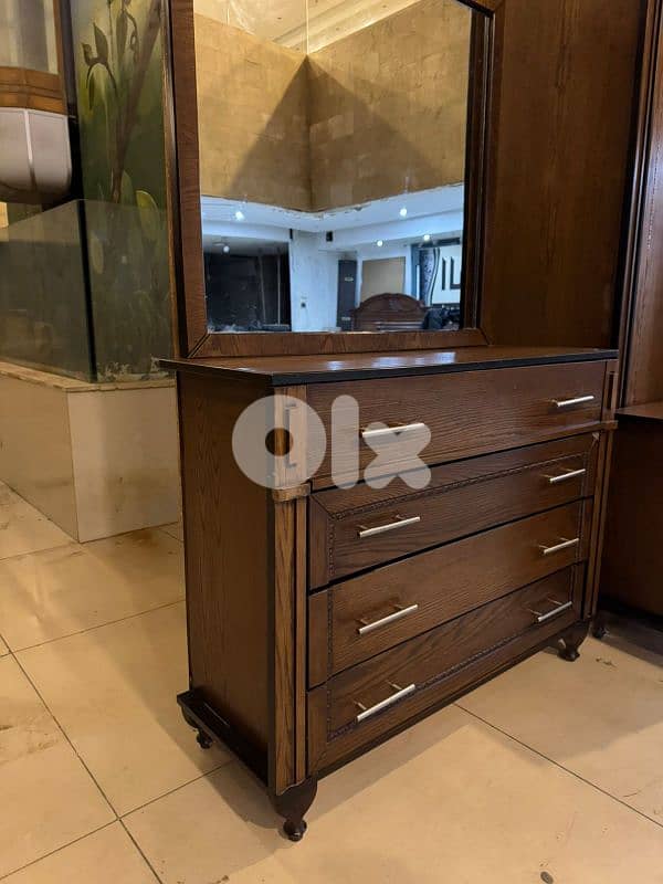 اوضة نوم طابقين شغل توصاية خشب زان ولاتي ملبسة قشرة سنديان 11