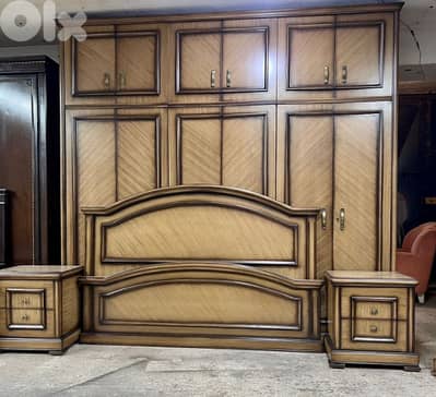 اوضة نوم طابقين 12 درفة خشب زان ولاتي ملبسة قشر