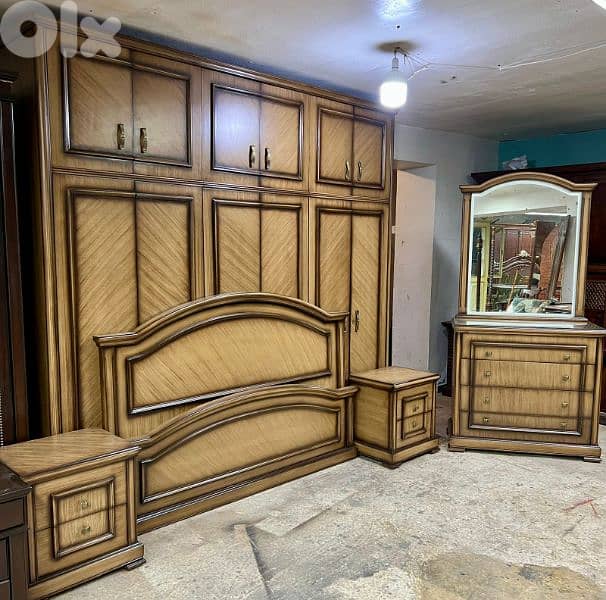 اوضة نوم طابقين 12 درفة خشب زان ولاتي ملبسة قشر 1