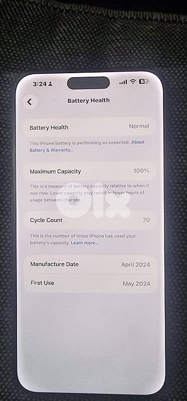 Iphone 15 Pro Max 100% battery 256GB