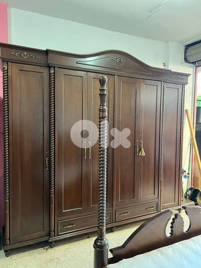 اوضة نوم خشب زان ولاتي كلا ملبسة قشرة سنديان