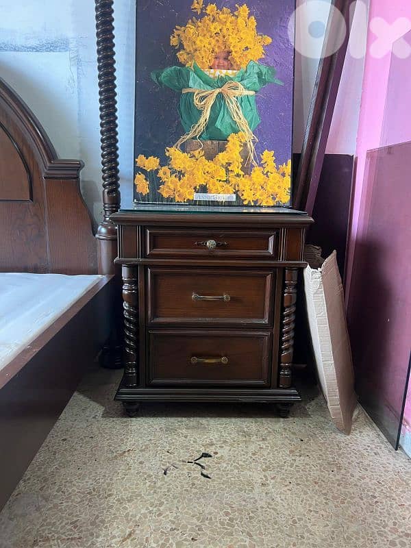 اوضة نوم ملكية خشب زان ولاتي كلا ملبسة قشرة سنديان تخت ملكي 8