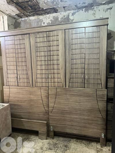 اوضة نوم تختين مع فرشات شبه جديدة