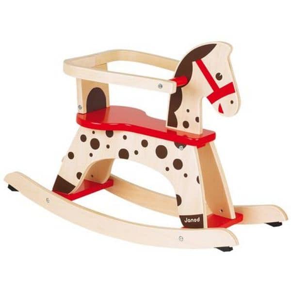 janod rocking horse , real solid wood 2