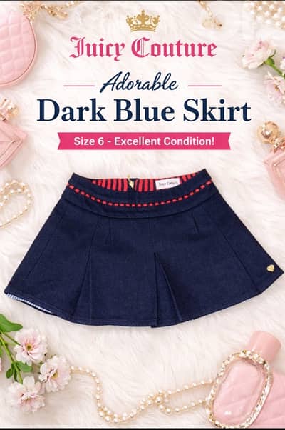 Juicy Couture Dark Blue Skirt – Size 6 | Original