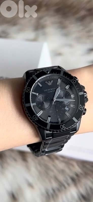 Brand New full black Emporio Armani watch for men