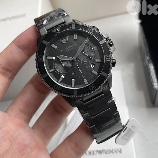 Brand New full black Emporio Armani watch for men 1