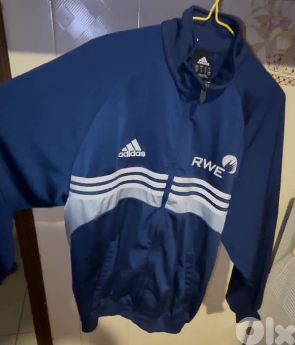 Vintage Adidas RWE Track Top - Blue - Size M 1