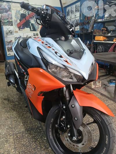 Aerox 155cc model 2024 sik be3 fade , mft7een  mashiye bs 2000km