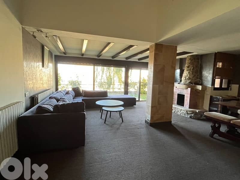 Faqra 120sqm Duplex Chalet + 120spm Garden | 3BR, Chimney, Scenic View 1