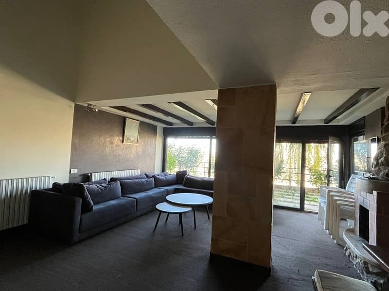 Faqra 120sqm Duplex Chalet + 120spm Garden | 3BR, Chimney, Scenic View 2