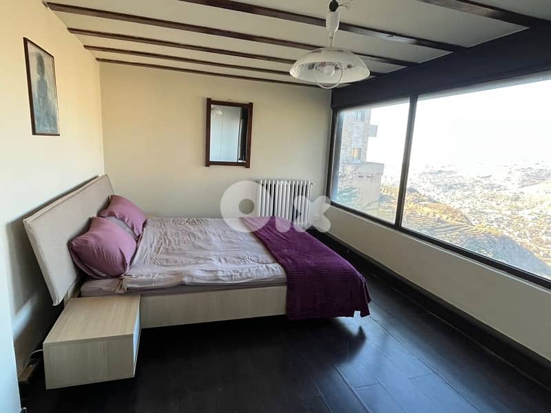 Faqra 120sqm Duplex Chalet + 120spm Garden | 3BR, Chimney, Scenic View 4