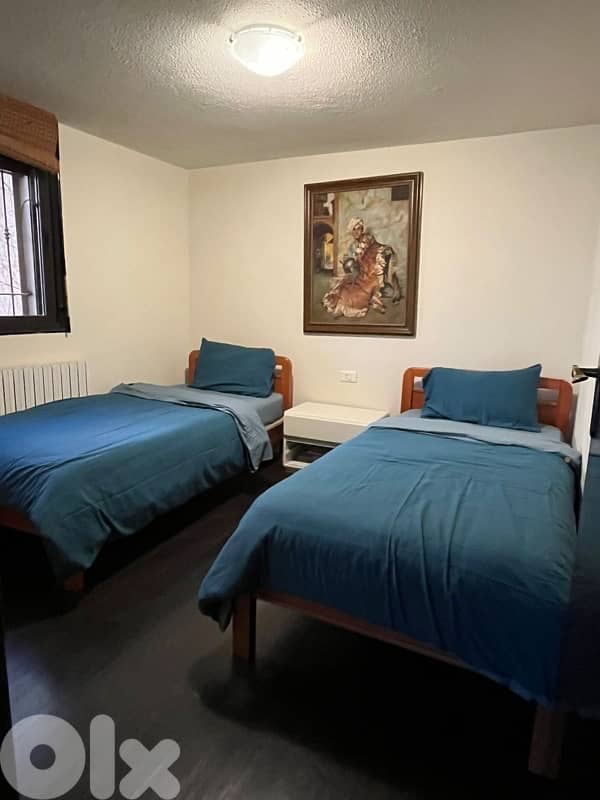 Faqra 120sqm Duplex Chalet + 120spm Garden | 3BR, Chimney, Scenic View 10