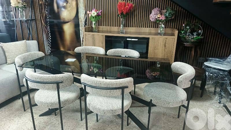 غرفة سفرة موديرن.  full dining room 1