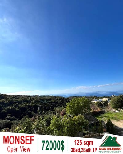 125 sqm Apartment For Sale in Monsef (منصف) with Open View