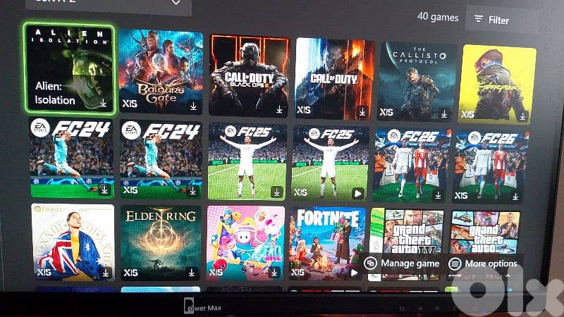 xbox series s with one controler and 40 games (bought not game pass) 2