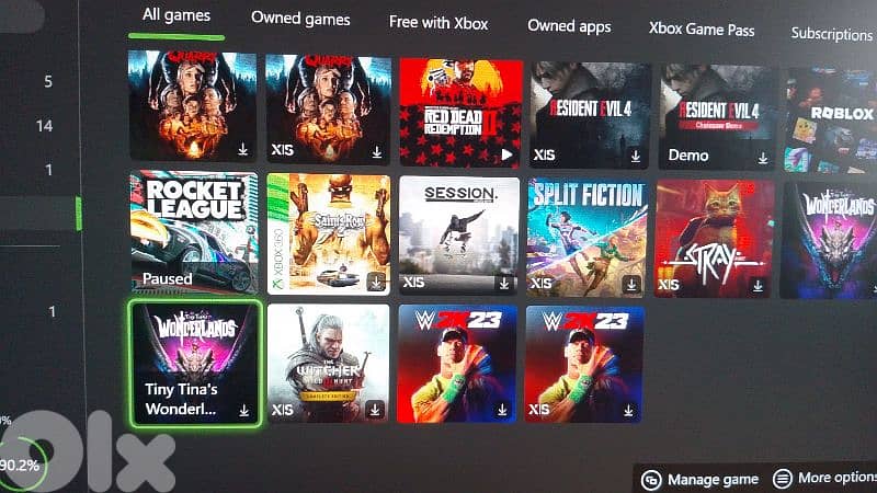 xbox series s with one controler and 40 games (bought not game pass) 4