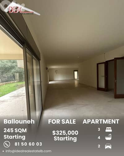 Apartments for sale in Ballouneh شقق للبيع في بلونه