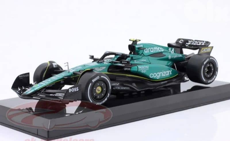 F. Alonso Aston Martin AMR 23 (F1 2023) diecast car model 1;24 1