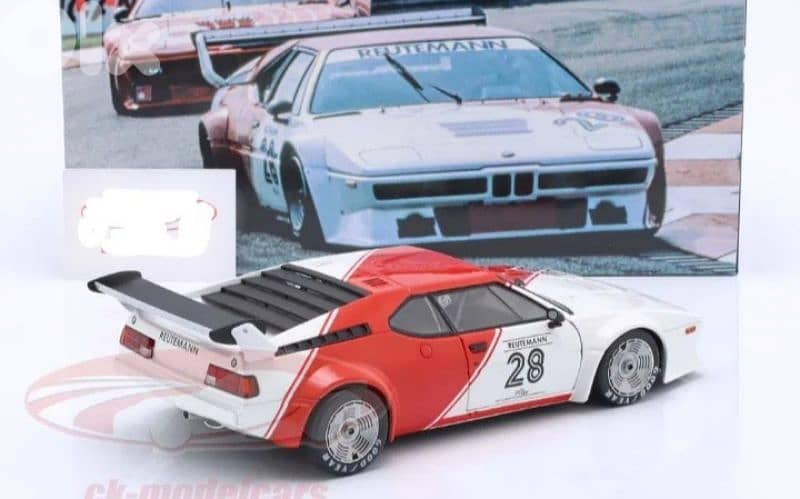 BMW M1 Pro car series 1980 (C. Reutemann) diecast car model 1;18 6