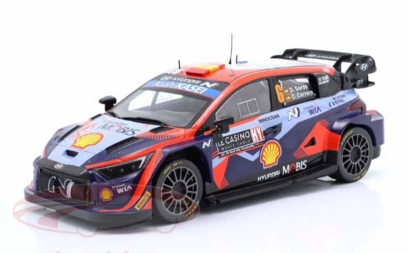 Hyundai I20 N Rally Monte Carlo 2023 diecast car model 1;18 1