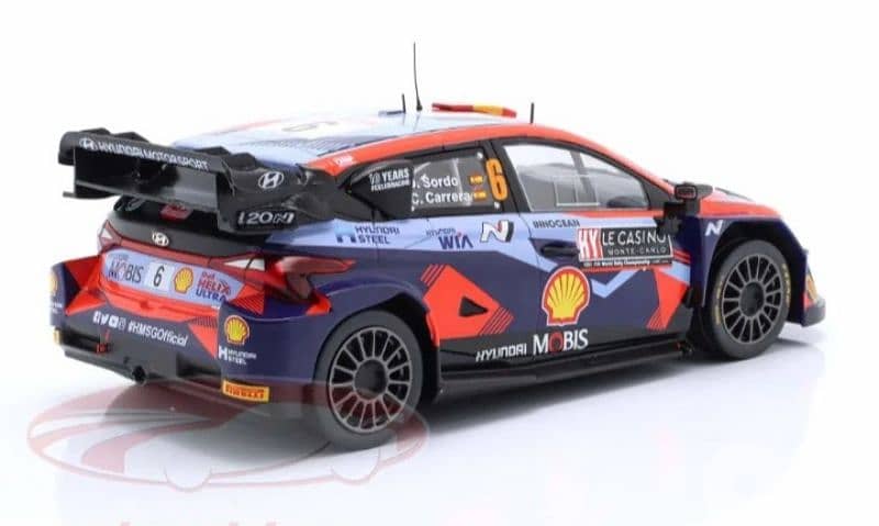 Hyundai I20 N Rally Monte Carlo 2023 diecast car model 1;18 3