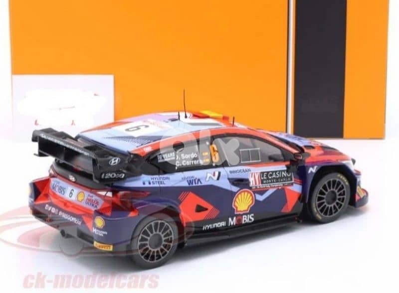 Hyundai I20 N Rally Monte Carlo 2023 diecast car model 1;18 4