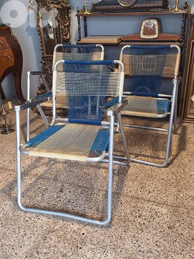 vintage foldable chrome chairs