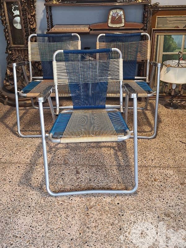 vintage foldable chrome chairs 2