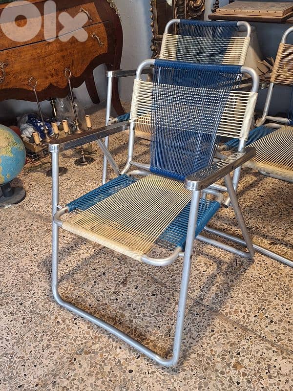 vintage foldable chrome chairs 5