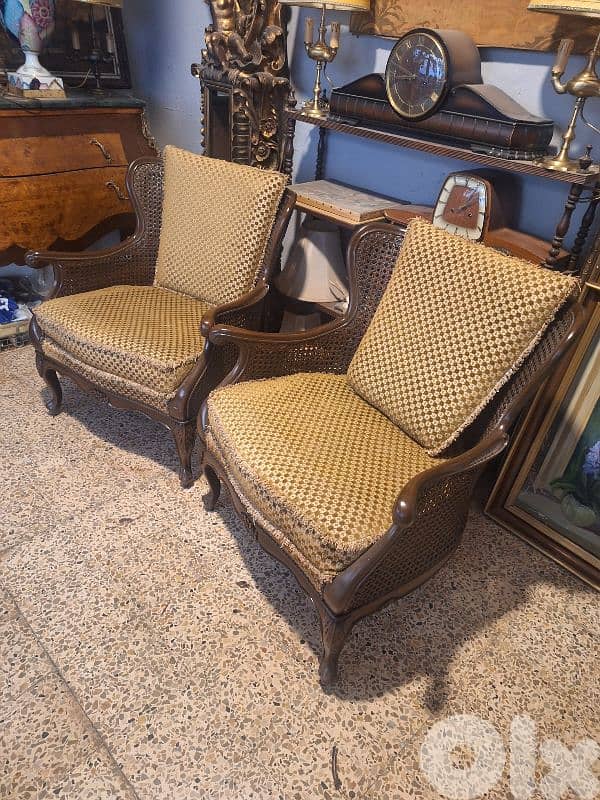 2 double canne english sofas 1