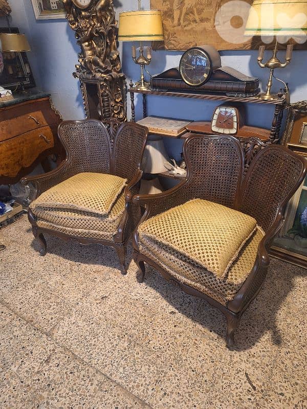 2 double canne english sofas 2