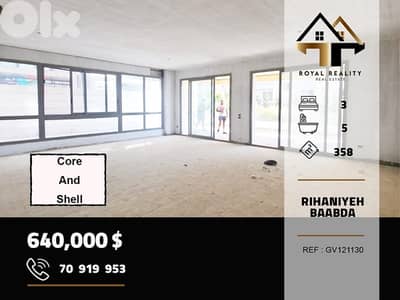 core and shell apartment for sale in rihaniyeh baabda