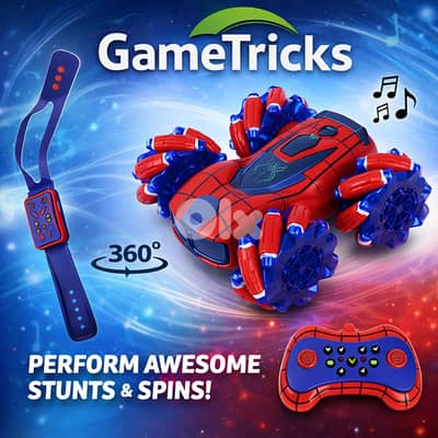 Spiderman 4WD crazy stunt hard roller with hand motion sensor