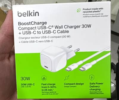 Belkin Boostcharge compact usb-c wall charger 30w 2pin
