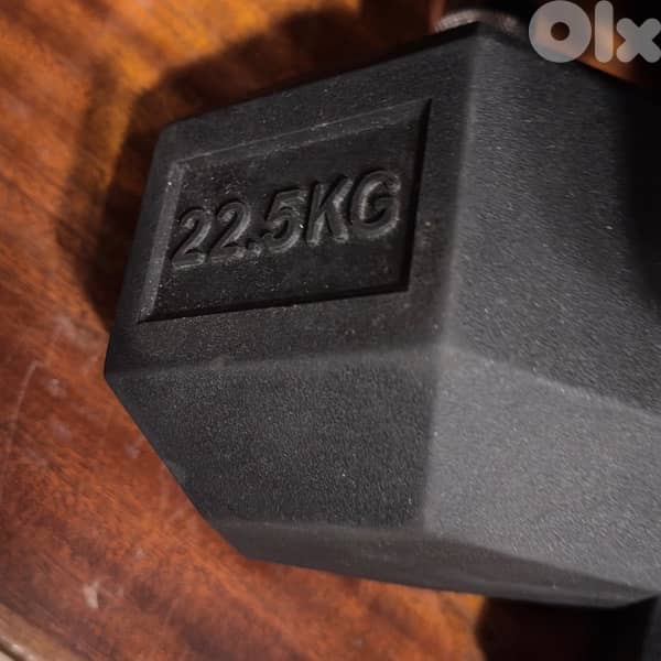 22.5kg PAIR DUMBLES (MINT CONDITION) 1