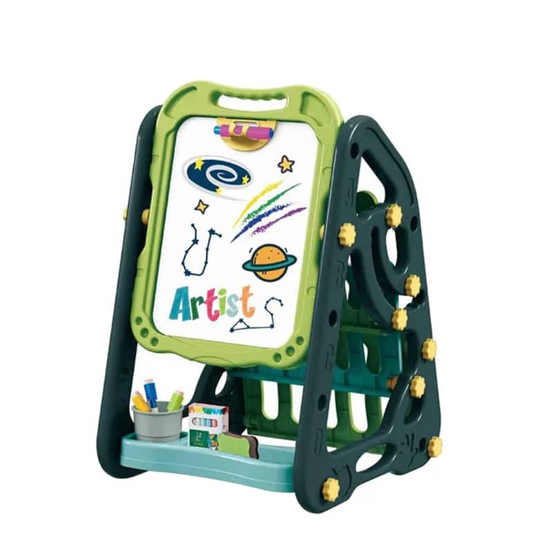 Drawing Board Educational Easel with Bookshelf - سبورة تعليمية للرسم 3