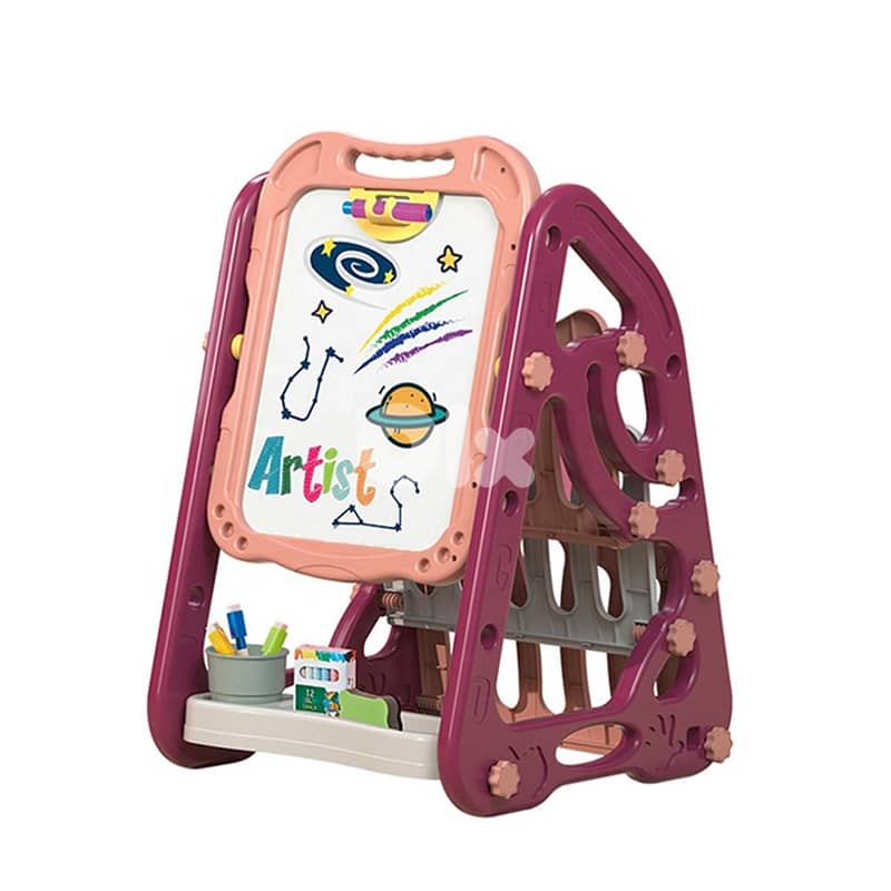 Drawing Board Educational Easel with Bookshelf - سبورة تعليمية للرسم 4