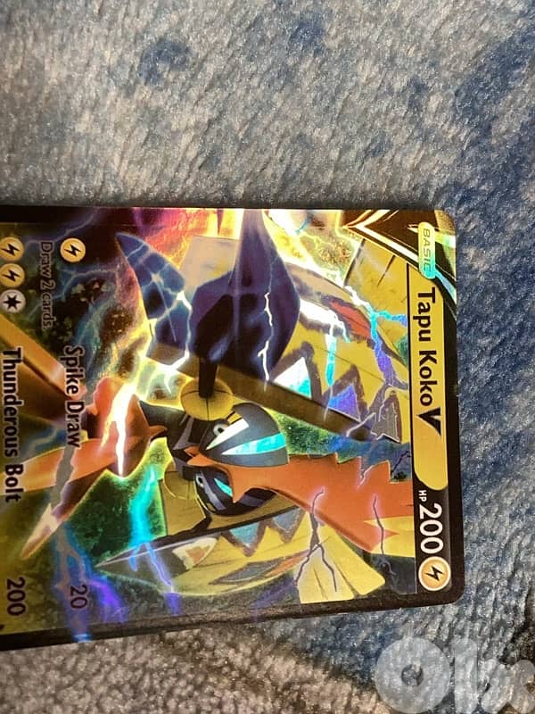 Pokemon tapu Koko V holo  ver rare 3