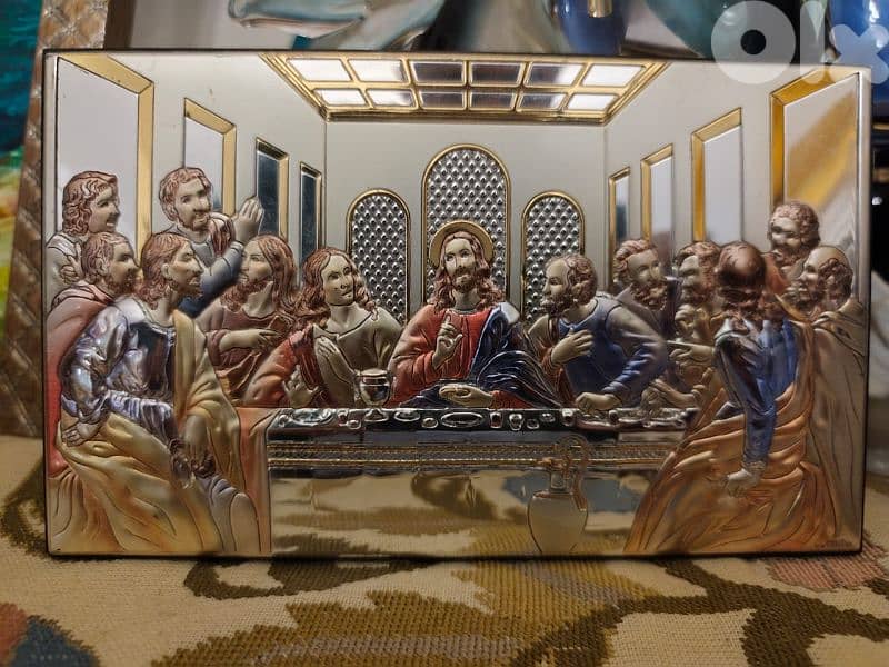 the last supper,jesus,made from silver 925 1