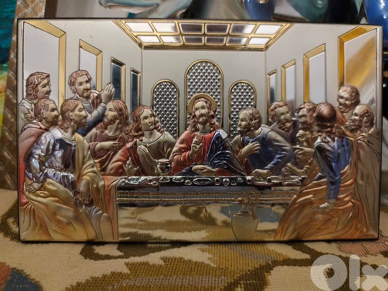 the last supper,jesus,made from silver 925 2