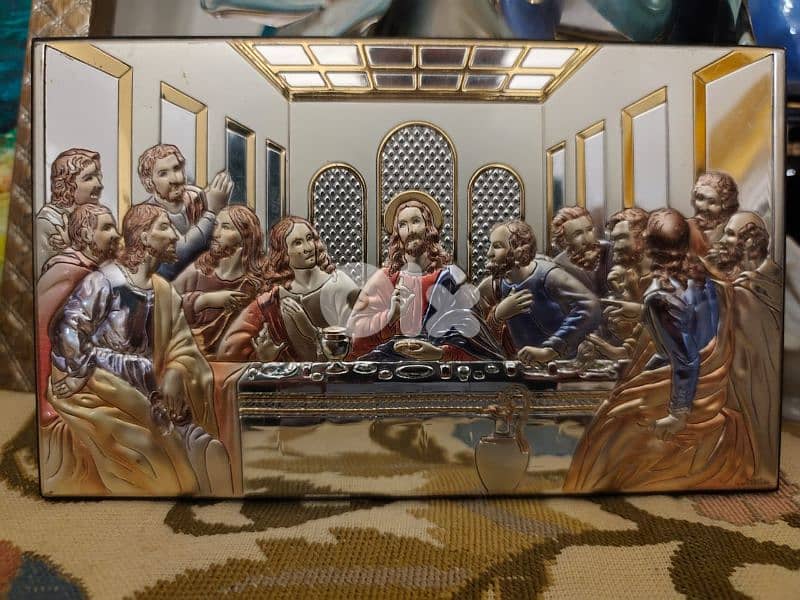 the last supper,jesus,made from silver 925 3