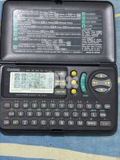 Vintage Casio SF-A20 Montage Diary - 90s Digital Organizer